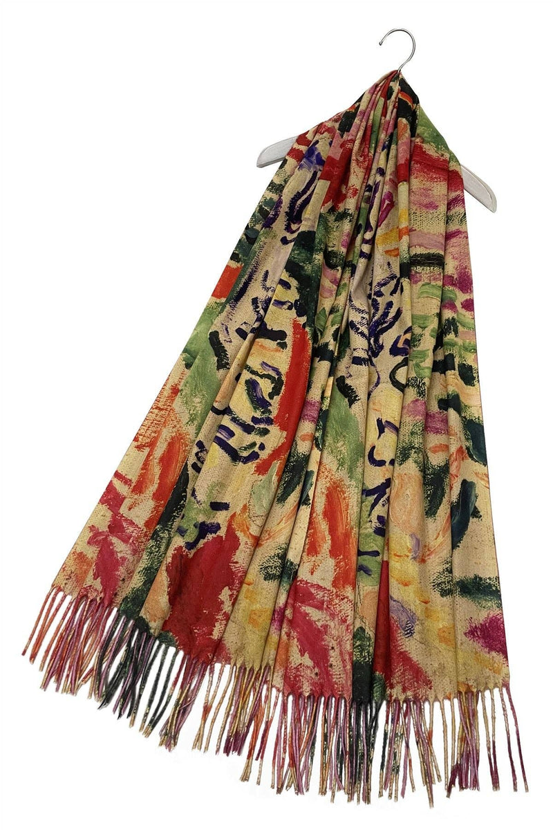 Matisse 'Woman by the Water' Wool Tassel Scarf: Multi
