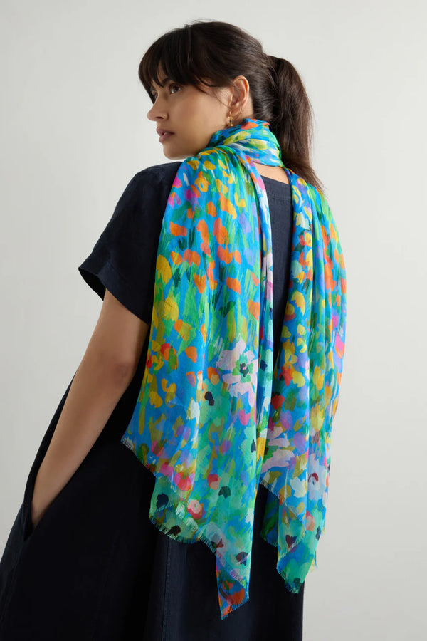 Abstract Painted Garden Scarf