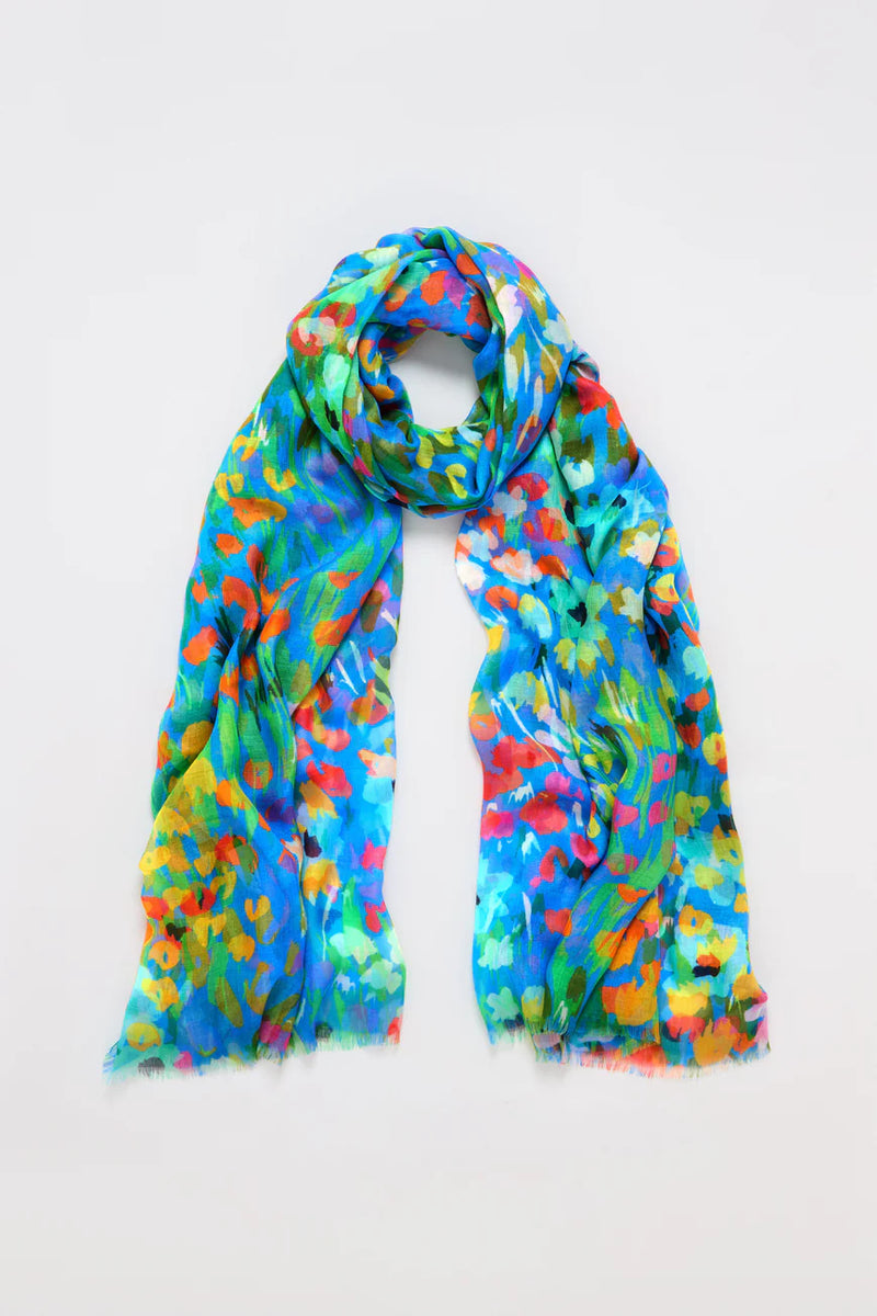 Abstract Painted Garden Scarf