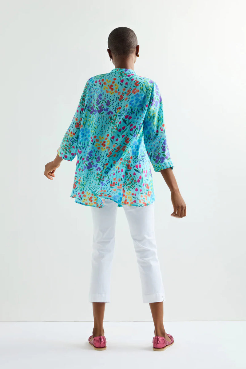 Garden Patchwork Silk Shirt