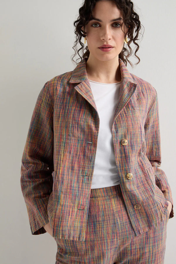 Space Dye Cross Hatch Jacket