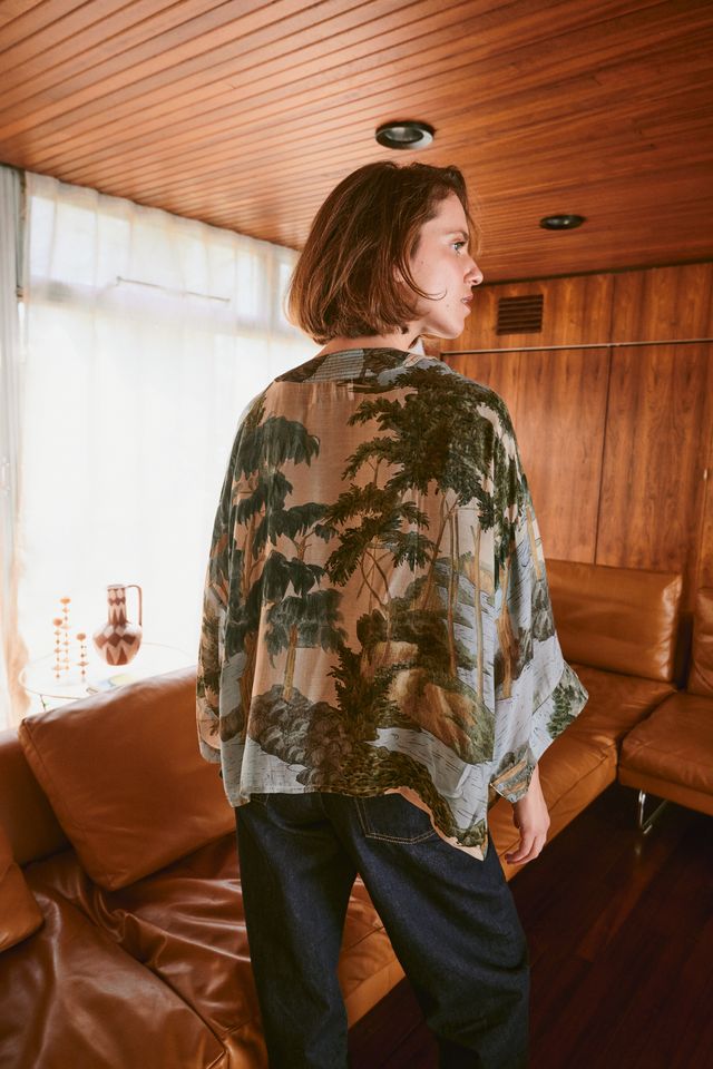 Rivers And Trees Natural Kimono