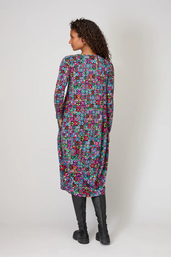 Peruvian Patchwork Jersey Bubble Dress