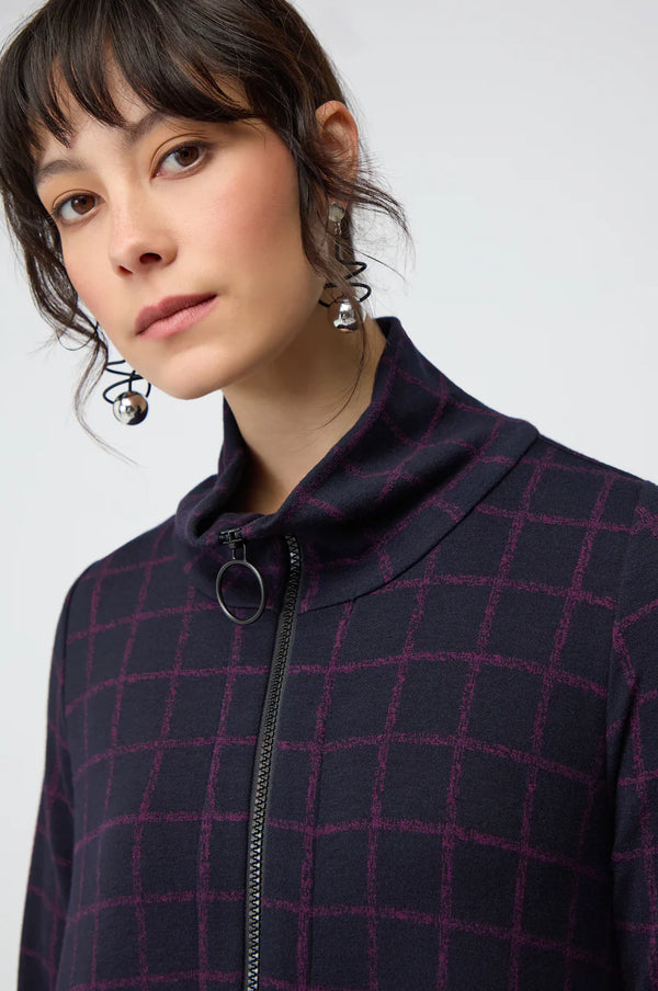 Small Broken Check Zip Bubble Dress