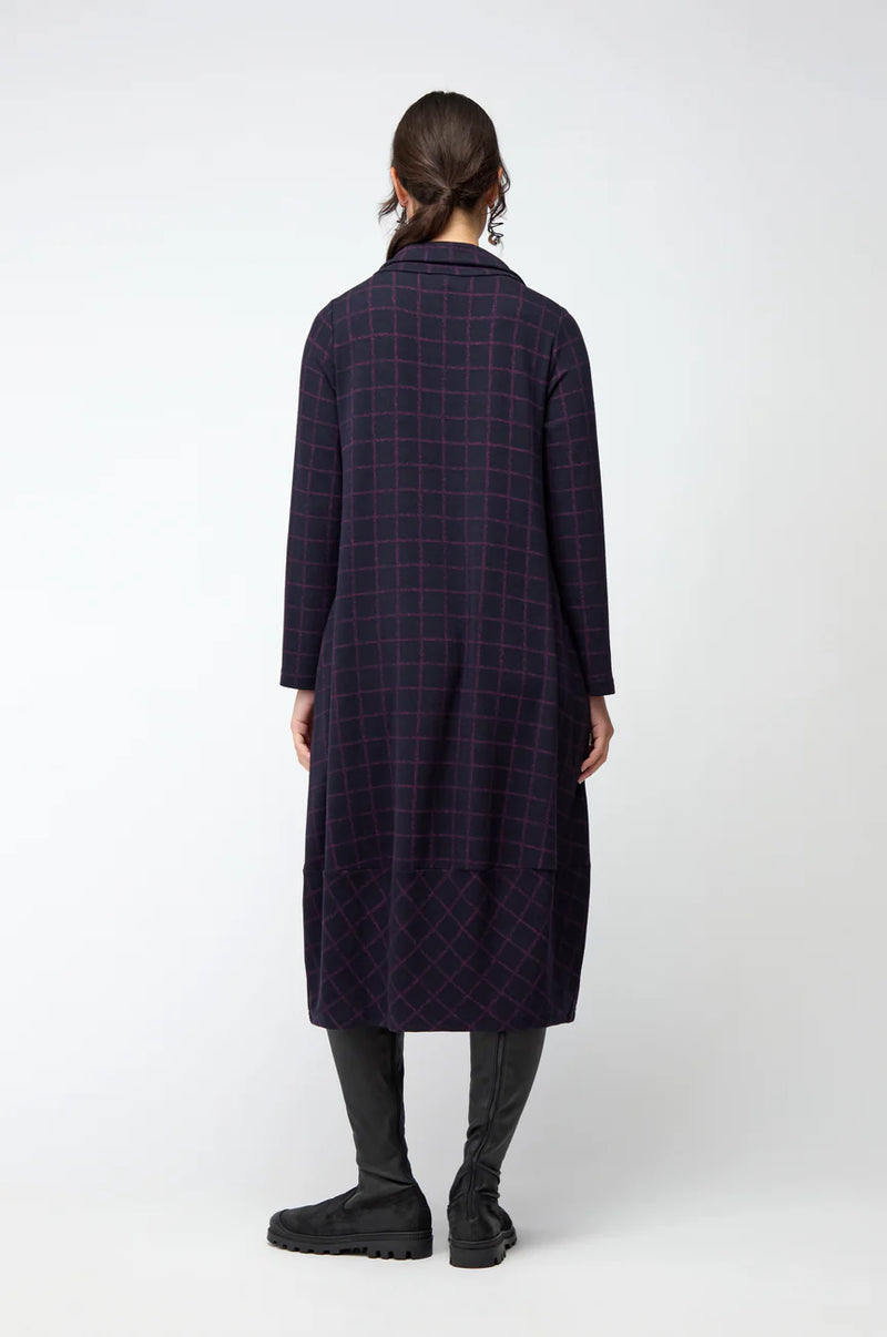 Small Broken Check Zip Bubble Dress