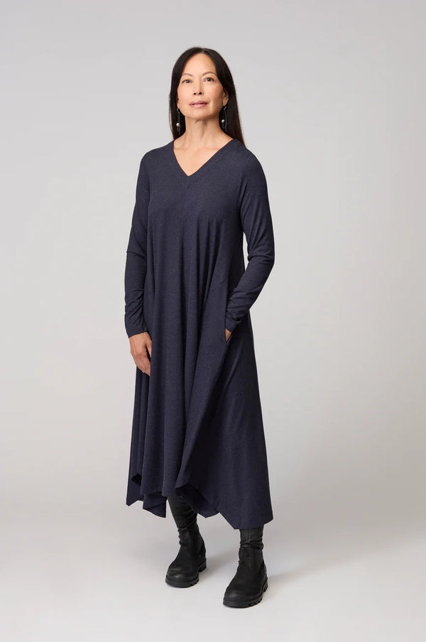 Night Soft Viscose Jersey Flared Dress