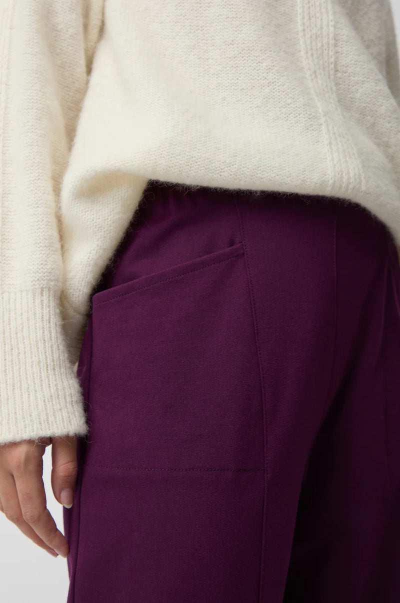 Aubergine Ponte Bubble Trousers