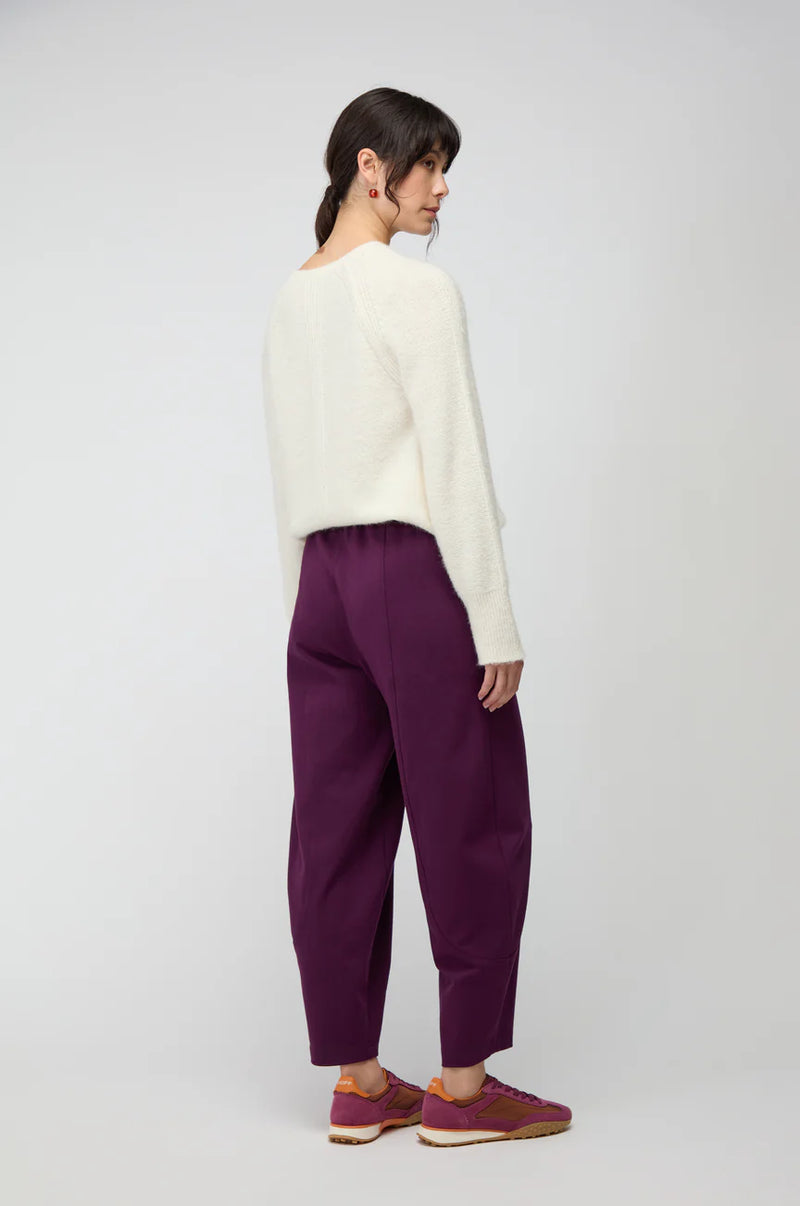 Aubergine Ponte Bubble Trousers