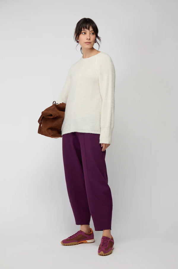Aubergine Ponte Bubble Trousers