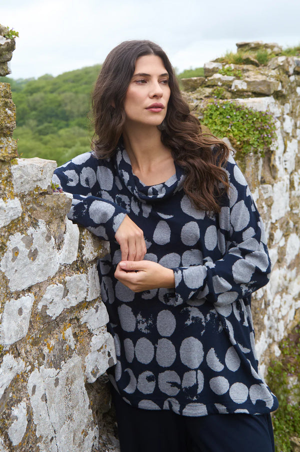 Brushed Jersey Spotted Boxy Top