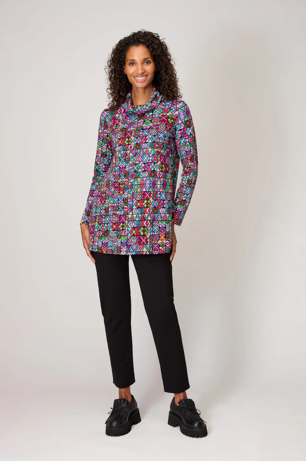 Peruvian Patchwork Jersey Top