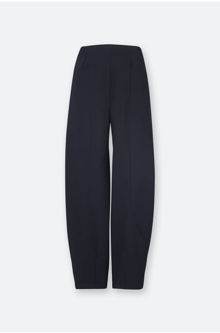 NAVY PONTE BUBBLE TROUSERS